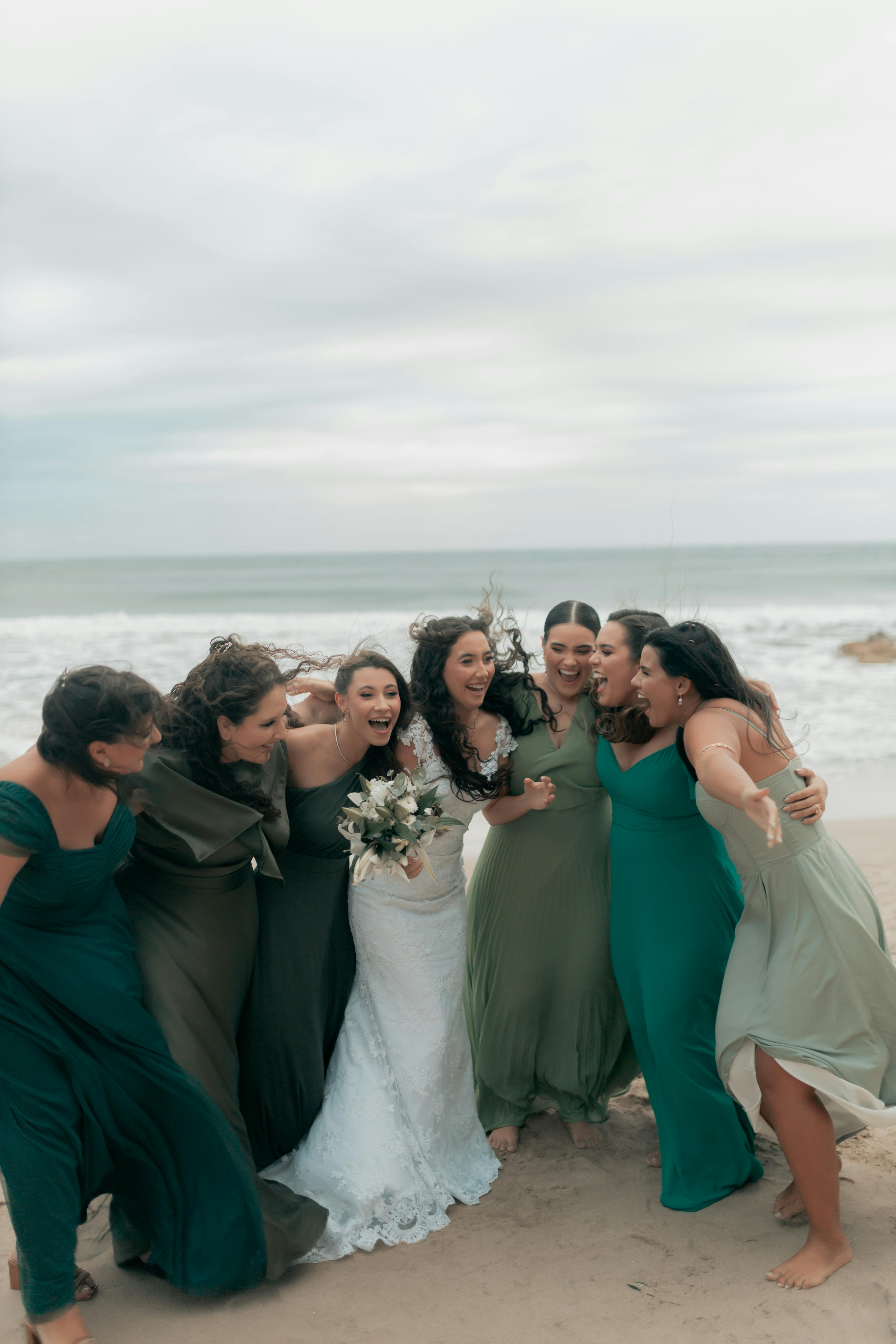 Outdoor wedding ceremony with floral arch